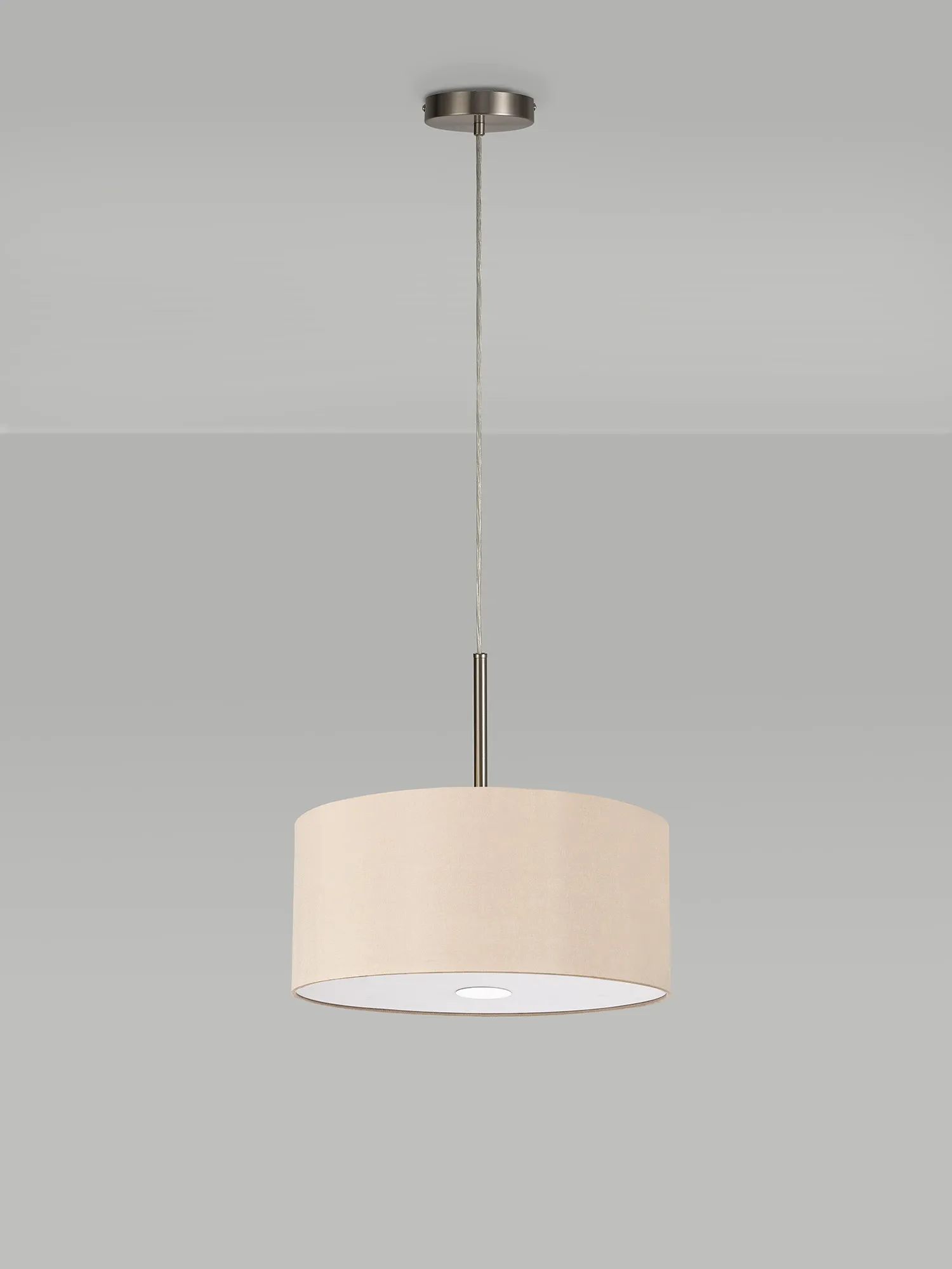 Baymont 40cm 5 Light Pendant Satin Nickel, Antique Gold/Ruby, Frosted Diffuser DK0542  Deco Baymont SN AG